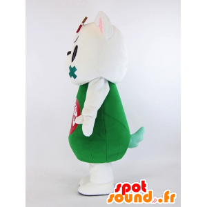 Mascotte Miyazaki. Weiße Katze Maskottchen, Tabak - MASFR28263 - Yuru-Chara japanischen Maskottchen