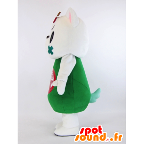 Mascotte Miyazaki. Mascota Gato blanco, tabaco - MASFR28263 - Yuru-Chara mascotas japonesas