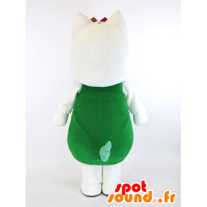 Mascotte Miyazaki. Weiße Katze Maskottchen, Tabak - MASFR28263 - Yuru-Chara japanischen Maskottchen