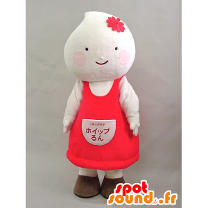 Blanca cabeza de la mascota muñeco de nieve con forma de lágrima - MASFR28265 - Yuru-Chara mascotas japonesas