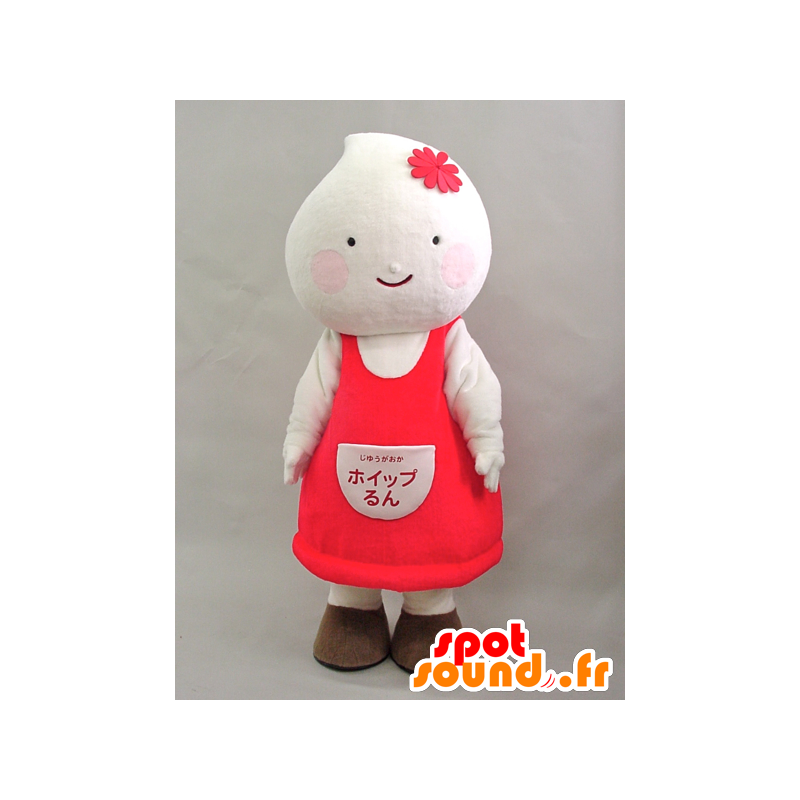 White snowman mascot head with teardrop - MASFR28265 - Yuru-Chara Japanese mascots