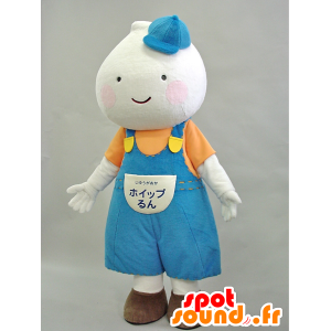 Bílý sněhulák maskot hlava s slza - MASFR28265 - Yuru-Chara japonské Maskoti