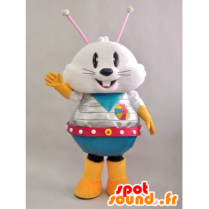 Robitto Maskottchen. Futuristische Kaninchen Maskottchen in Kombination - MASFR28266 - Yuru-Chara japanischen Maskottchen