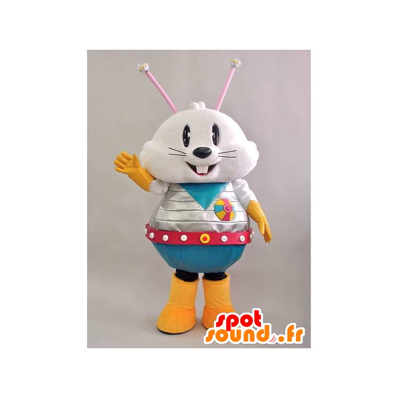 Mascot Robitto. futuristisk kanin maskot i kombinasjon - MASFR28266 - Yuru-Chara japanske Mascots