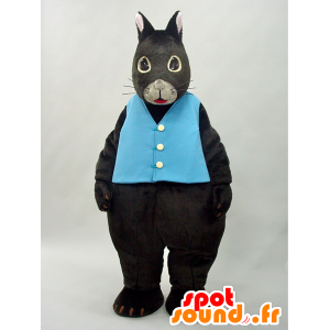 Mascot Amakuro chan. svart kanin maskot, realistisk - MASFR28267 - Yuru-Chara japanske Mascots