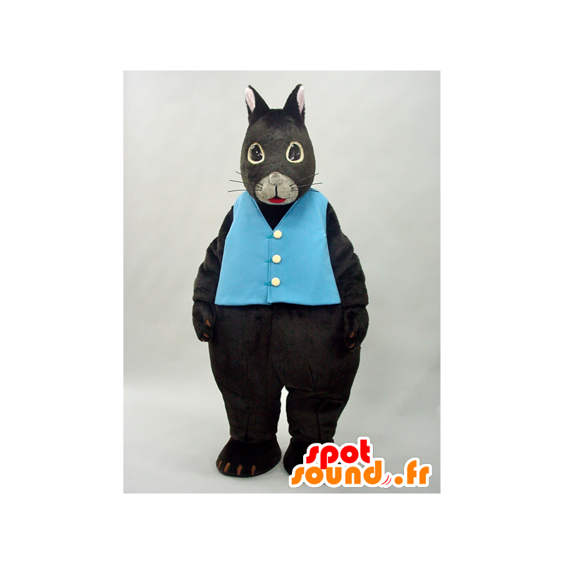 Mascota Amakuro chan. Negro mascota conejo, realista - MASFR28267 - Yuru-Chara mascotas japonesas