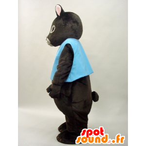 Mascota Amakuro chan. Negro mascota conejo, realista - MASFR28267 - Yuru-Chara mascotas japonesas