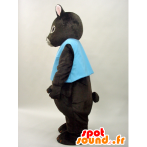 Amakuro chan Maskottchen. Schwarzes Kaninchen Maskottchen, realistisch - MASFR28267 - Yuru-Chara japanischen Maskottchen