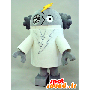 Mascot gray and white robot, very fun - MASFR28269 - Yuru-Chara Japanese mascots