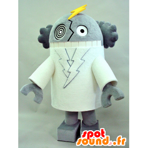 Maskot šedá a bílá robot, fun - MASFR28269 - Yuru-Chara japonské Maskoti