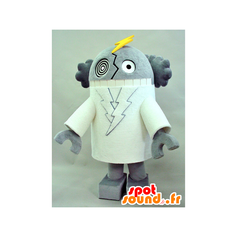 Mascot grijze en witte robot, fun - MASFR28269 - Yuru-Chara Japanse Mascottes