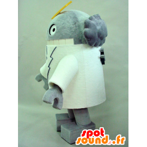 Mascot graue und weiße Roboter, sehr lustig - MASFR28269 - Yuru-Chara japanischen Maskottchen
