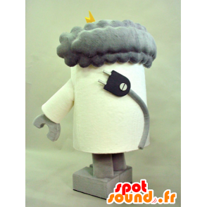 Mascotte de robot gris et blanc, très amusant - MASFR28269 - Mascottes Yuru-Chara Japonaises