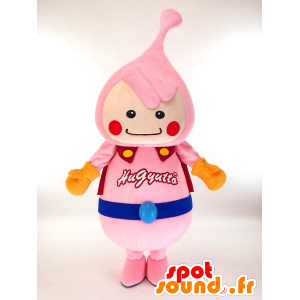 Mascot Hagyuttoman. futuristisk rosa snømann maskot - MASFR28271 - Yuru-Chara japanske Mascots