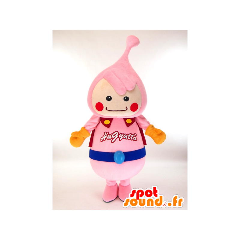 Hagyuttoman Maskottchen. Futuristisches rosa Schneemann-Maskottchen - MASFR28271 - Yuru-Chara japanischen Maskottchen