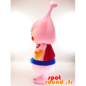 Mascota Hagyuttoman. Futurista rosado de la mascota del muñeco de nieve - MASFR28271 - Yuru-Chara mascotas japonesas