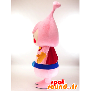 Mascot Hagyuttoman. futuristisk rosa snømann maskot - MASFR28271 - Yuru-Chara japanske Mascots