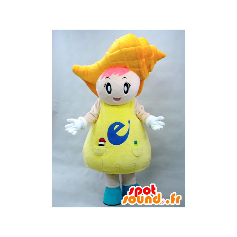 Jente maskot med en gigantisk skallet på hodet - MASFR28272 - Yuru-Chara japanske Mascots
