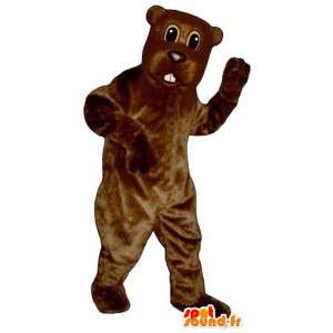 Disfraz de castor marrón, adaptable, - MASFR007179 - Mascotas castores