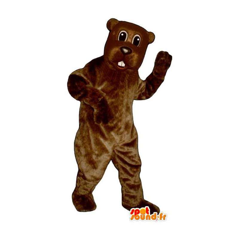 Disfraz de castor marrón, adaptable, - MASFR007179 - Mascotas castores