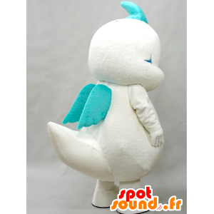 Koken kun mascot. White and blue dragon mascot - MASFR28273 - Yuru-Chara Japanese mascots