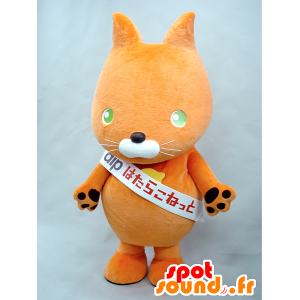 Hatarakoneko maskot. Orange kattmaskot, räv - Spotsound maskot