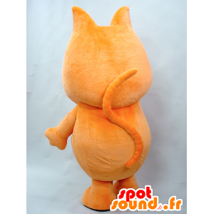 Hatarakoneko Maskottchen. Orange Katze Maskottchen, Fuchs - MASFR28274 - Yuru-Chara japanischen Maskottchen