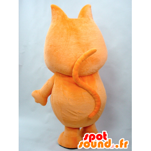 Μασκότ Hatarakoneko. πορτοκαλί μασκότ γάτα, αλεπού - MASFR28274 - Yuru-Χαρά ιαπωνική Μασκότ