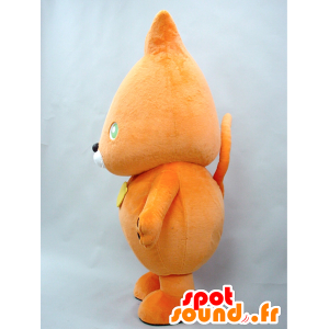 Hatarakoneko maskot. Orange kat maskot, ræv - Spotsound maskot