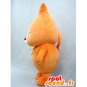 Mascotte de Hatarakoneko. Mascotte de chat orange, de renard - MASFR28274 - Mascottes Yuru-Chara Japonaises