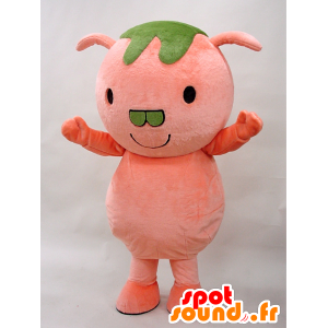 Pinton mascot. Pink and green pig mascot - MASFR28275 - Yuru-Chara Japanese mascots