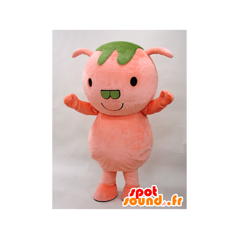 Mascotte de Pinton. Mascotte de cochon rose et vert - MASFR28275 - Mascottes Yuru-Chara Japonaises