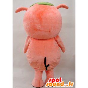 Pinton mascotte. Rosa e verde mascotte maiale - MASFR28275 - Yuru-Chara mascotte giapponese