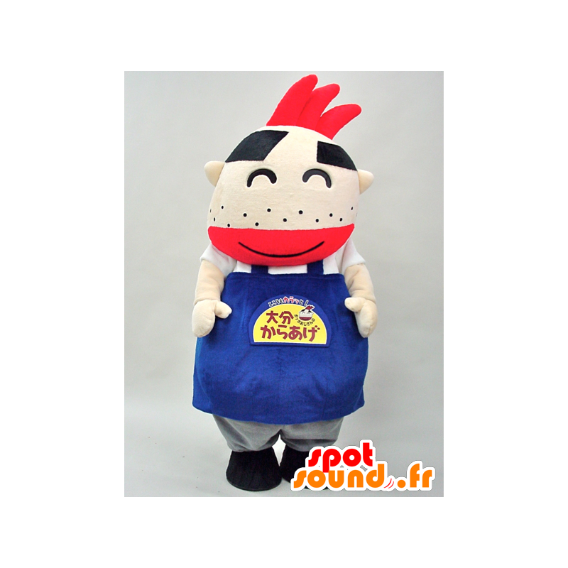 ポッポおじさんのマスコット。チキンマスコット、料理人-MASFR28276-日本のゆるキャラマスコット