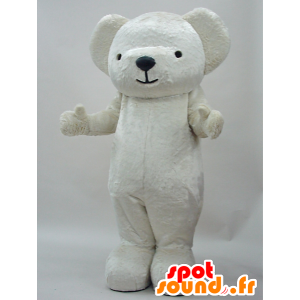 2 weißen Teddybären Maskottchen, völlig kunden - MASFR28277 - Yuru-Chara japanischen Maskottchen