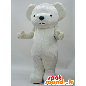2 mascottes witte teddybeer volledig klantgerichte - MASFR28277 - Yuru-Chara Japanse Mascottes