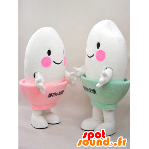 Mascotas Kometchi. 2 mascotas de huevos en hueveras - MASFR28279 - Yuru-Chara mascotas japonesas