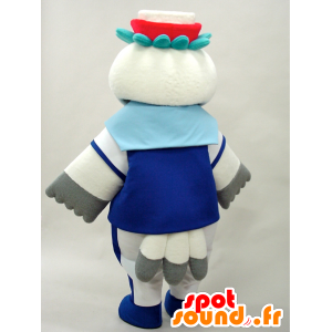 White gull gray mascot and a sailor outfit - MASFR28280 - Yuru-Chara Japanese mascots