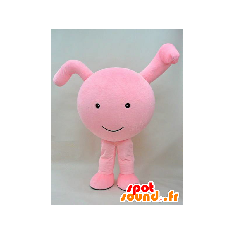 Pink mascot man, all round, with big arms - MASFR28281 - Yuru-Chara Japanese mascots