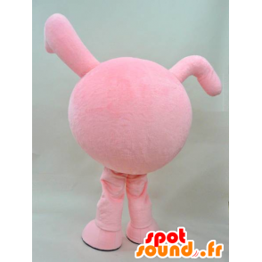 Pink mascot man, all round, with big arms - MASFR28281 - Yuru-Chara Japanese mascots