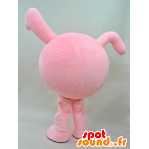 Pink maskot muž, kolem dokola, s velkými rameny - MASFR28281 - Yuru-Chara japonské Maskoti