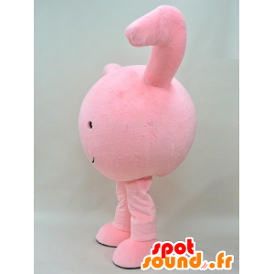 Mascotte de bonhomme rose, tout rond, avec de grands bras - MASFR28281 - Mascottes Yuru-Chara Japonaises