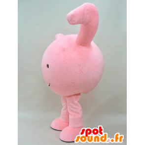 Mascotte de bonhomme rose, tout rond, avec de grands bras - MASFR28281 - Mascottes Yuru-Chara Japonaises