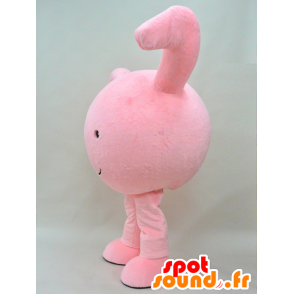 Homem mascote rosa, tudo redondo, com braços grandes - MASFR28281 - Yuru-Chara Mascotes japoneses