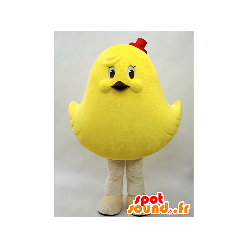 Mascotte de poussin jaune, géant et envoutant - MASFR28282 - Mascottes Yuru-Chara Japonaises