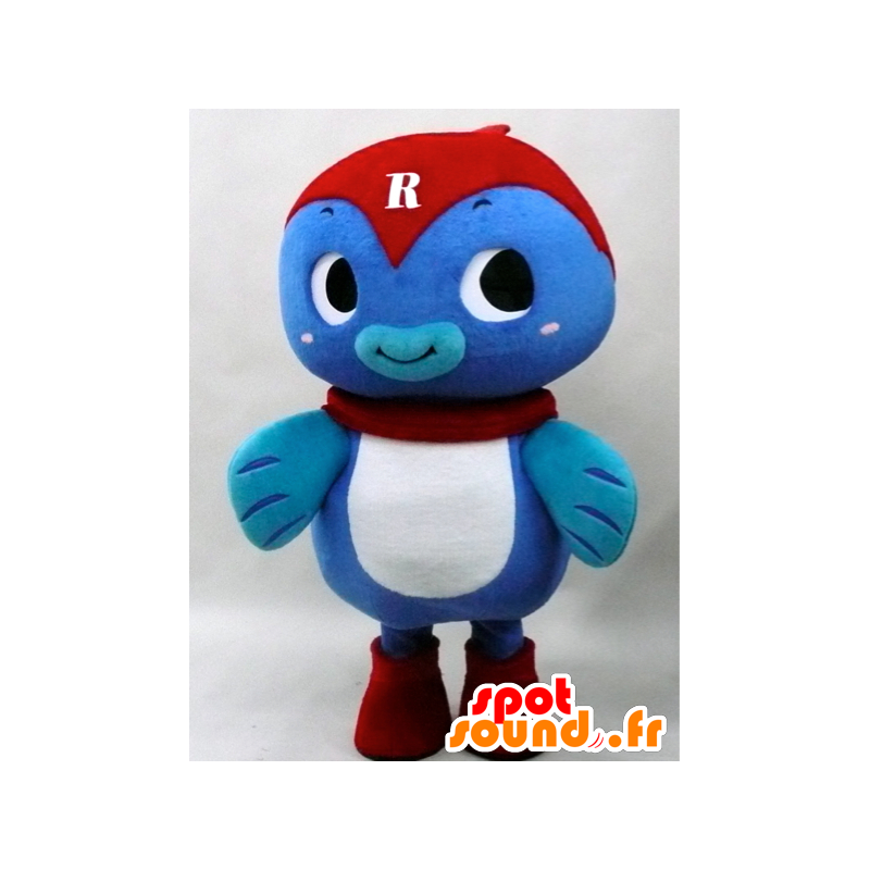 Mascot Ranger. azul e vermelho mascote peixe - MASFR28283 - Yuru-Chara Mascotes japoneses