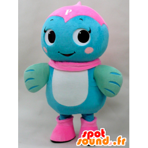 Una mascot. Blue and pink fish mascot - MASFR28284 - Yuru-Chara Japanese mascots