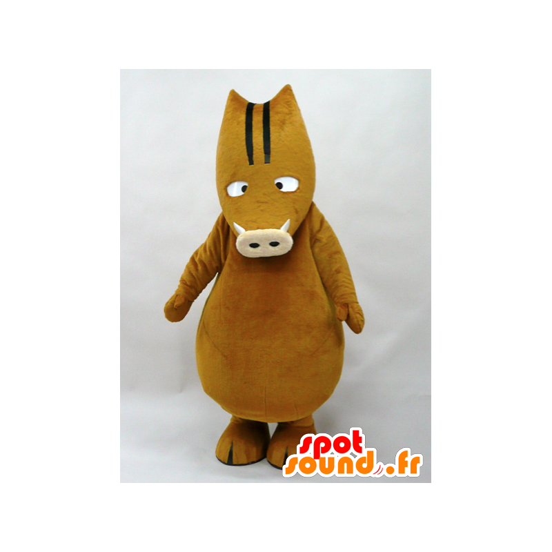 Mascot Uri Bow. Brown boar mascot - MASFR28286 - Yuru-Chara Japanese mascots