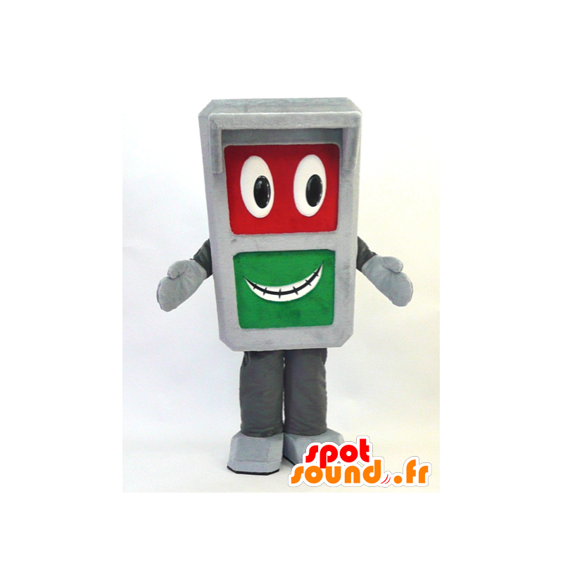 Signal-chan mascot. Red and gray green radar mascot - MASFR28293 - Yuru-Chara Japanese mascots