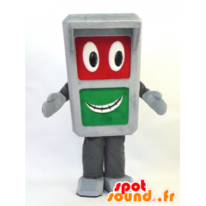 Signaal-chan mascotte. rood en grijs groene radar Mascot - MASFR28293 - Yuru-Chara Japanse Mascottes